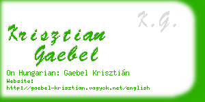 krisztian gaebel business card